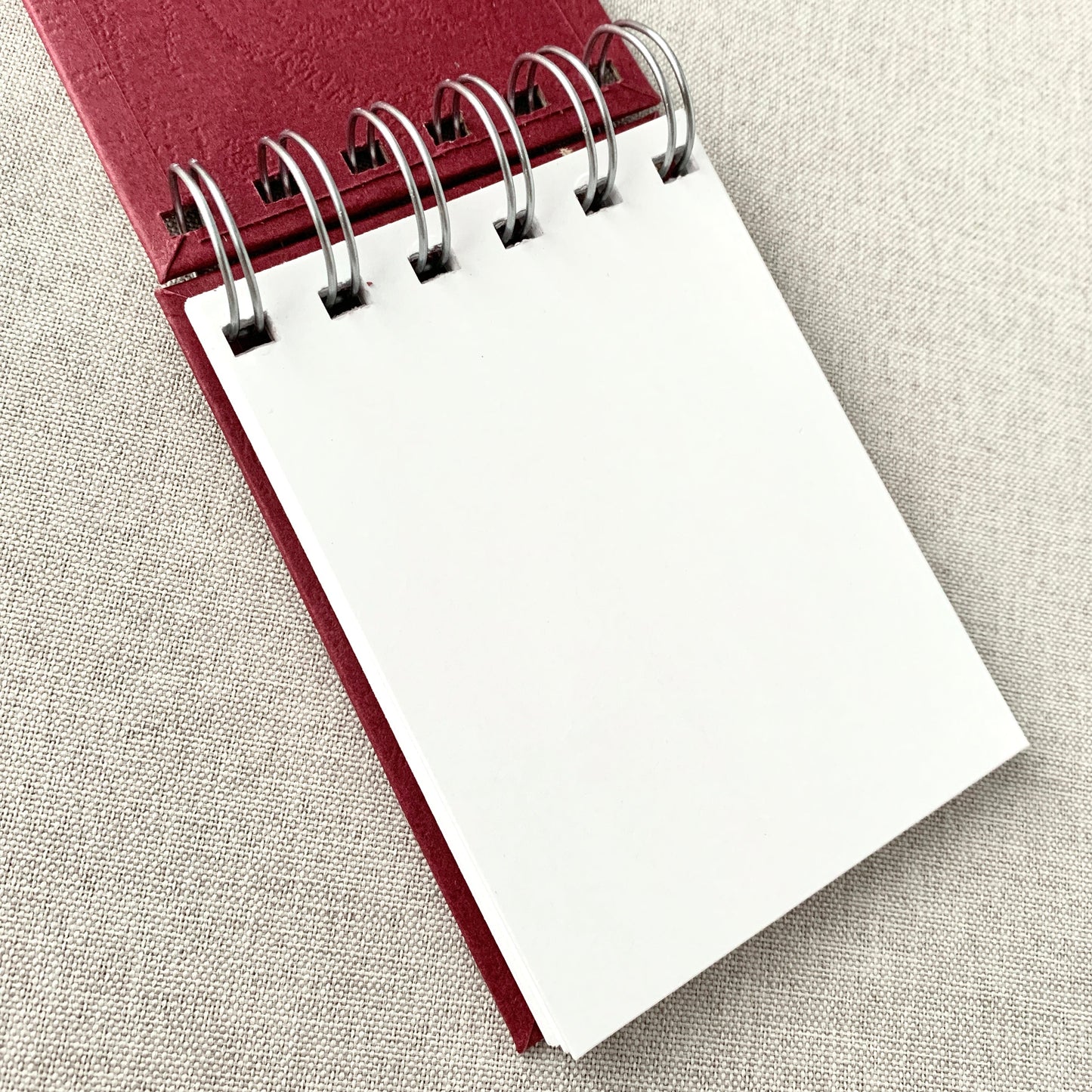 Think Happy Be Happy - Memo - Blank - Spiral Bound - Fountain Pen Notebook - Handmade Journal