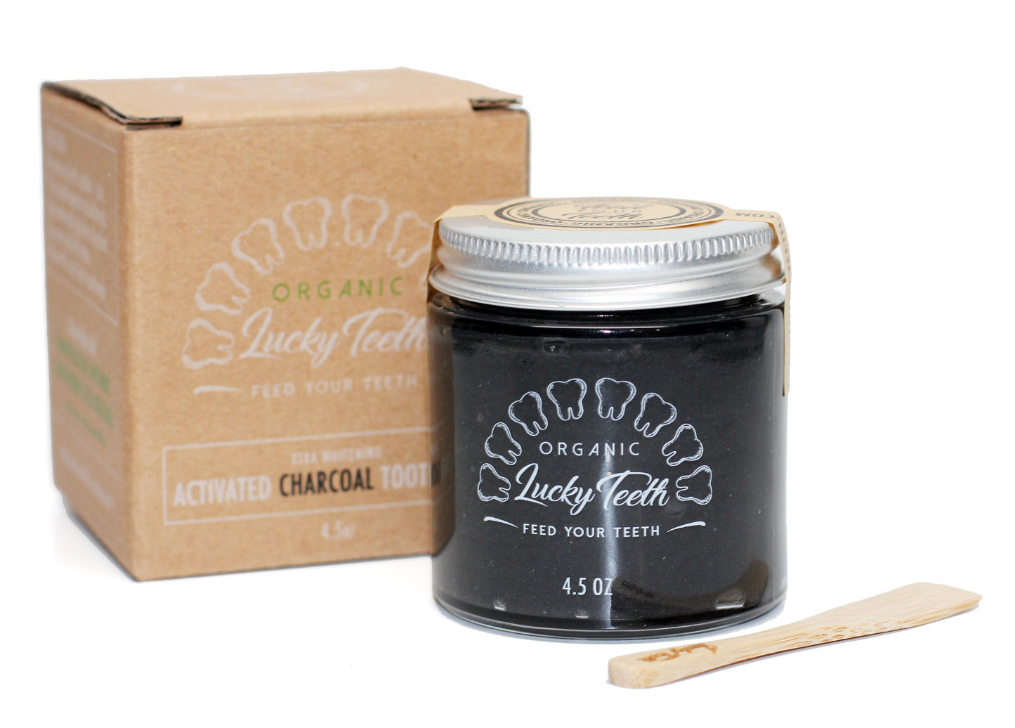 Organic Charcoal Toothpaste XTRA Whitening in Glass Jar - Eco Friendly Teeth Whitening