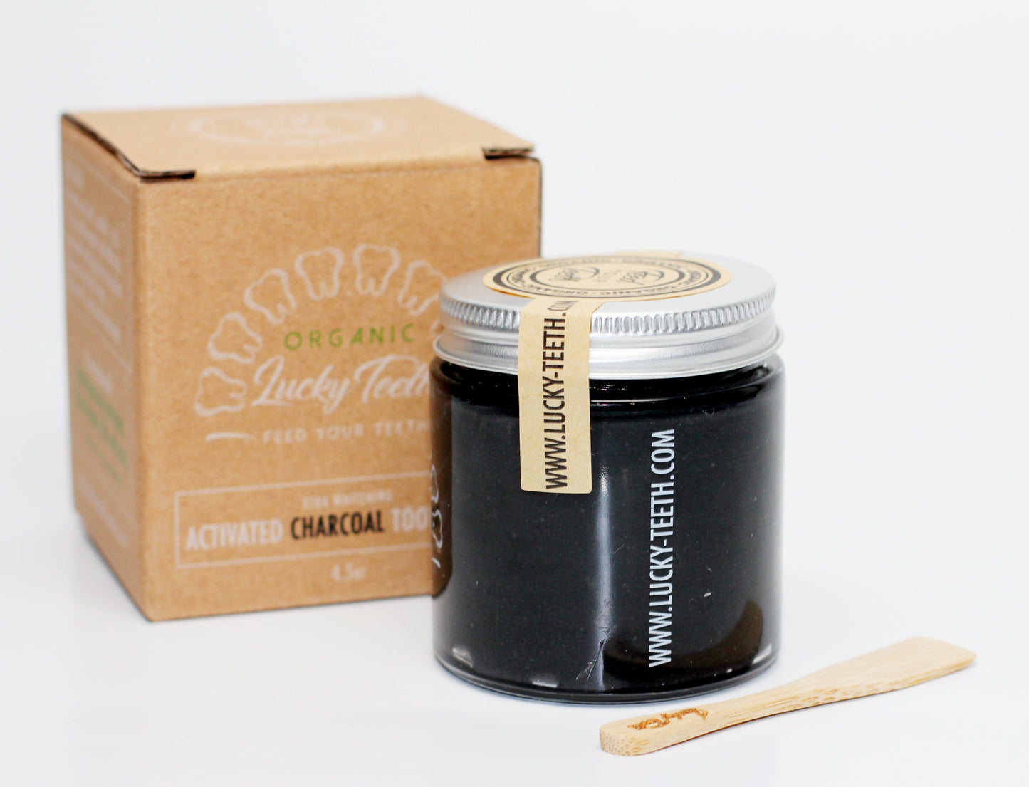Organic Charcoal Toothpaste XTRA Whitening in Glass Jar - Eco Friendly Teeth Whitening
