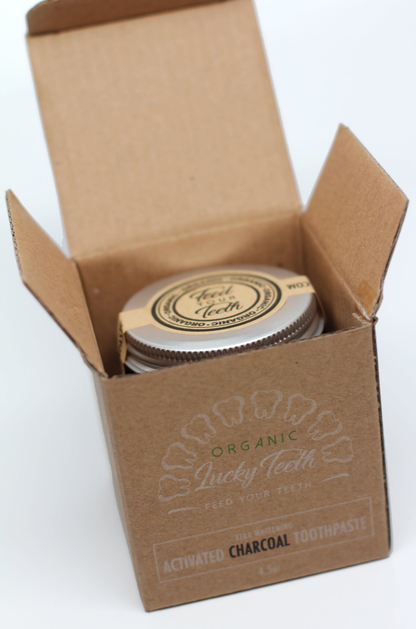Organic Charcoal Toothpaste XTRA Whitening in Glass Jar - Eco Friendly Teeth Whitening