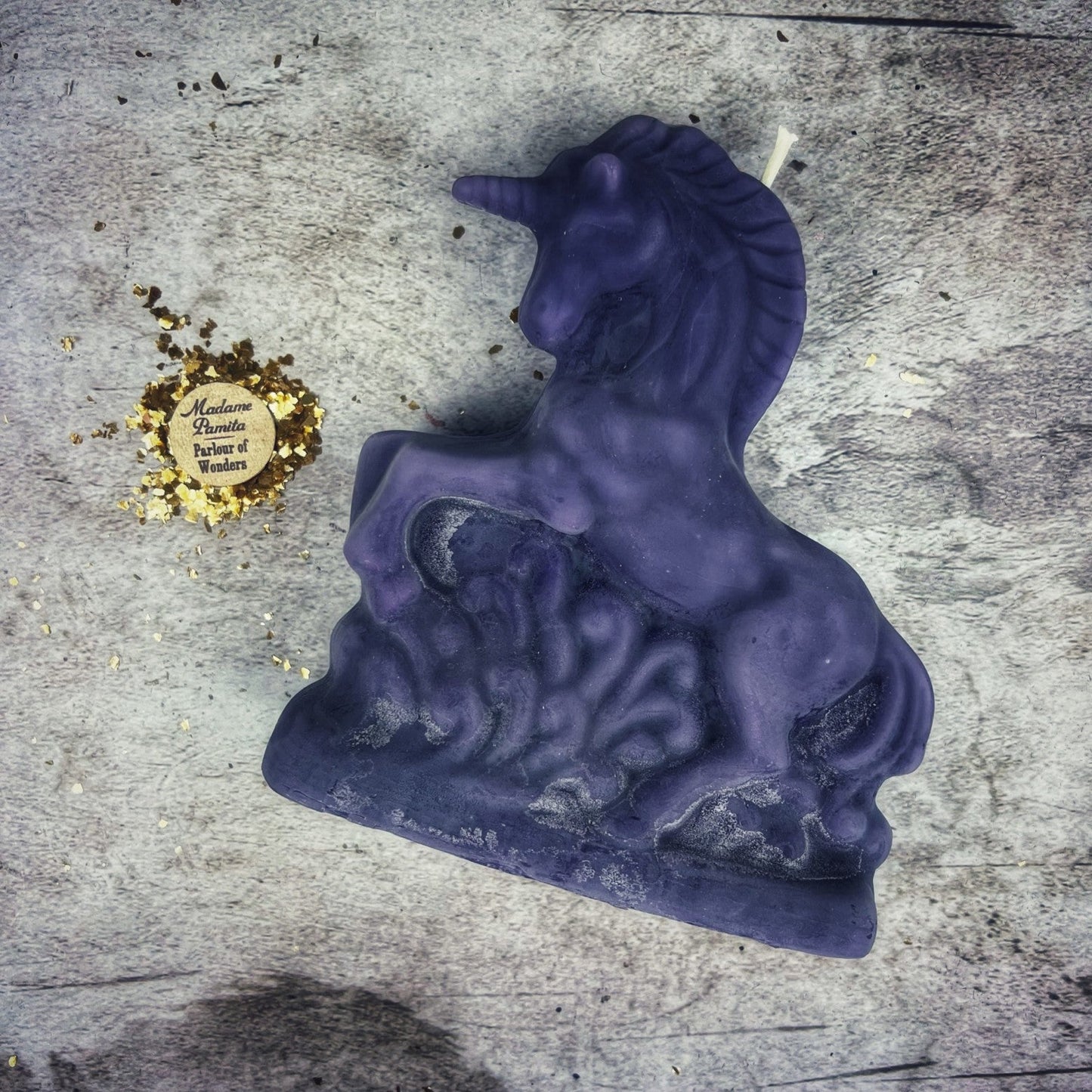 Beeswax Enchanted Unicorn Spell Candle