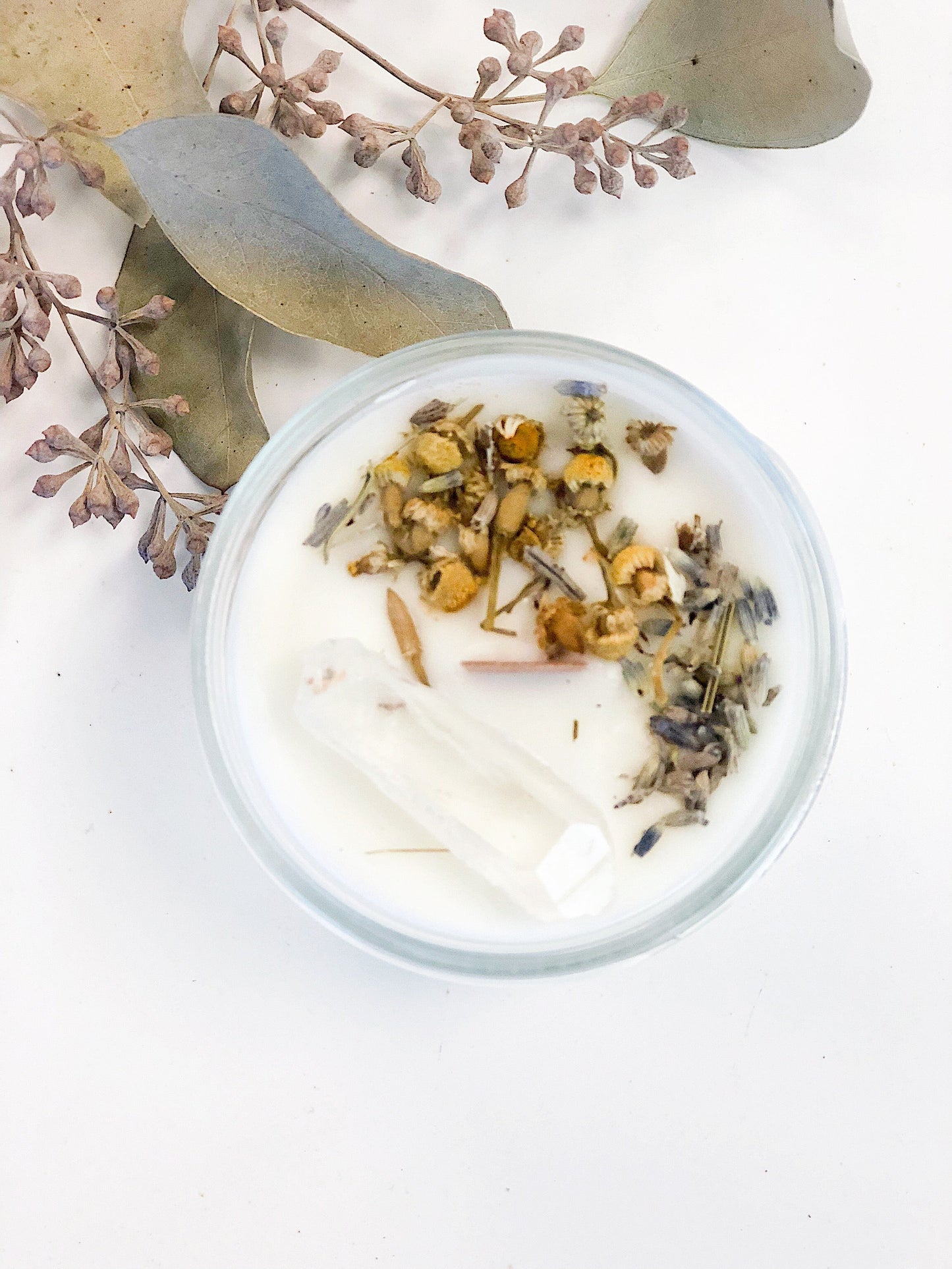 Peace Candle / Serenity Candle / Intention Candle / Ritual Candle / Crystal Candle / Pretty Candle / Organic Soy Wax Candle / Botanicals - Concordia Style Boutique