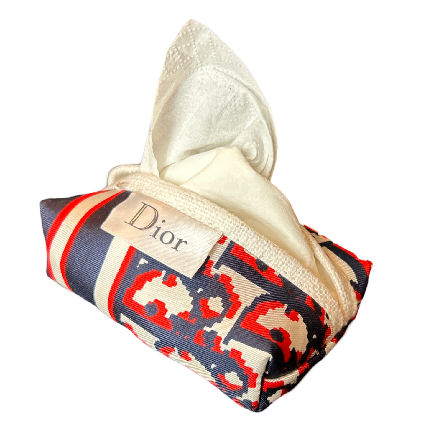 Trotter Red & Blue Vintage Scarf Travel Tissue Pouch