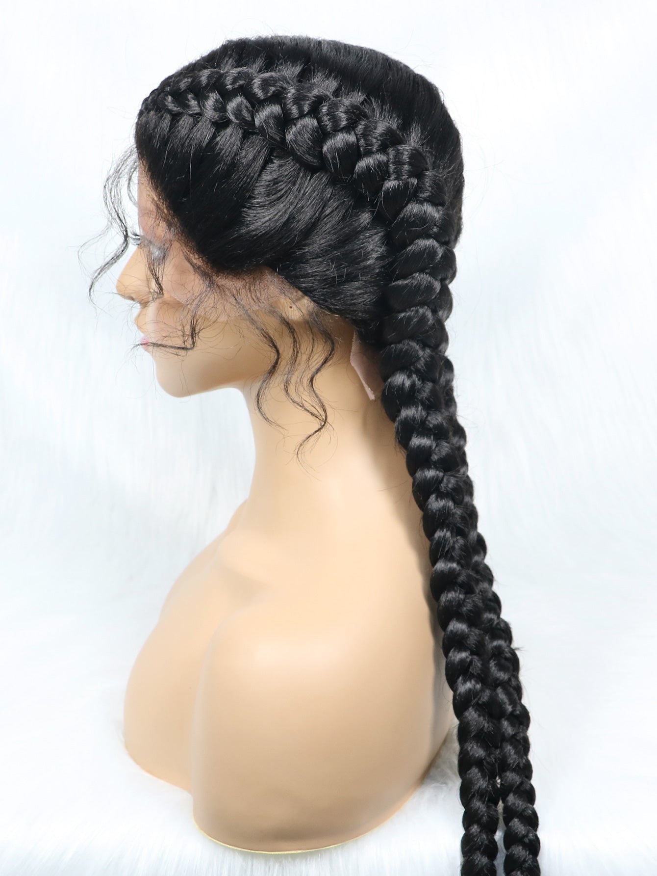 Get this look with JBextension 40" Lace Front Box Braided Wigs with Baby Hair - Zendaya