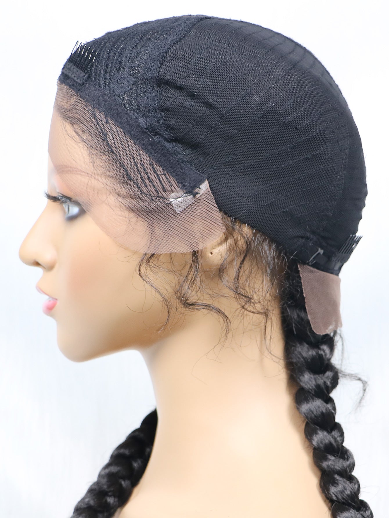 Get this look with JBextension 40" Lace Front Box Braided Wigs with Baby Hair - Zendaya