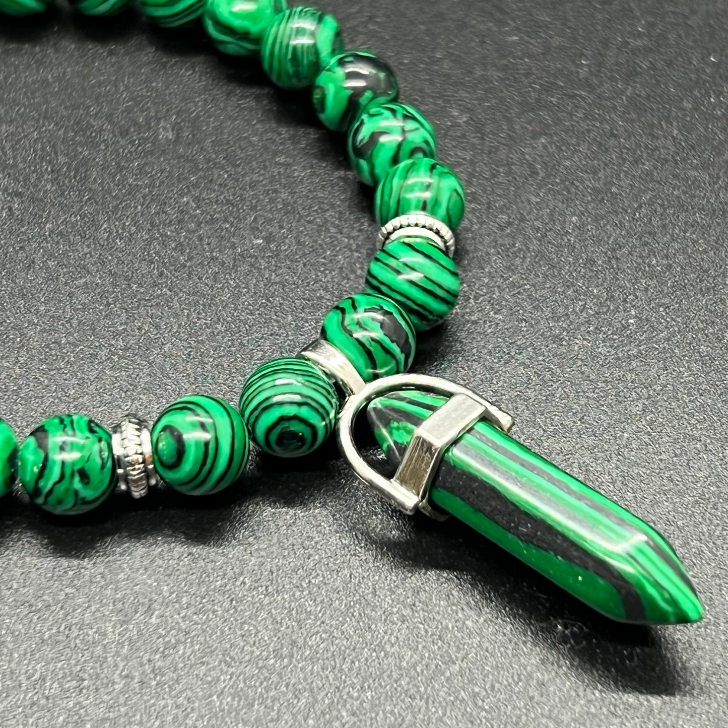 Malachite Stress Relief Chakra Point Bracelet