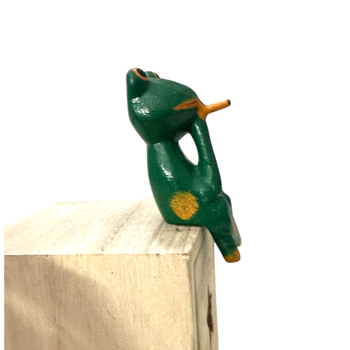 Shelf Sitting Wooden Frog Figurine Decoration - Concordia Style Boutique