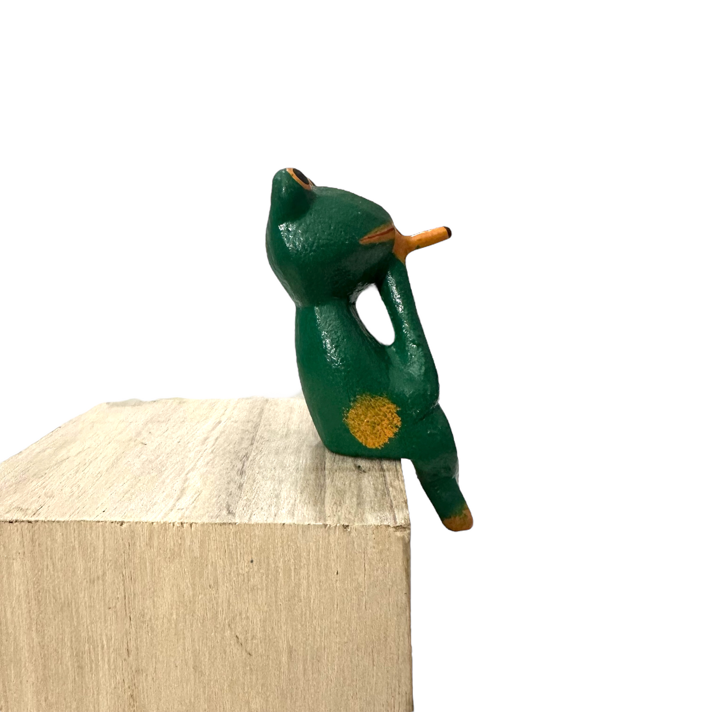 Shelf Sitting Wooden Frog Figurine Decoration - Concordia Style Boutique
