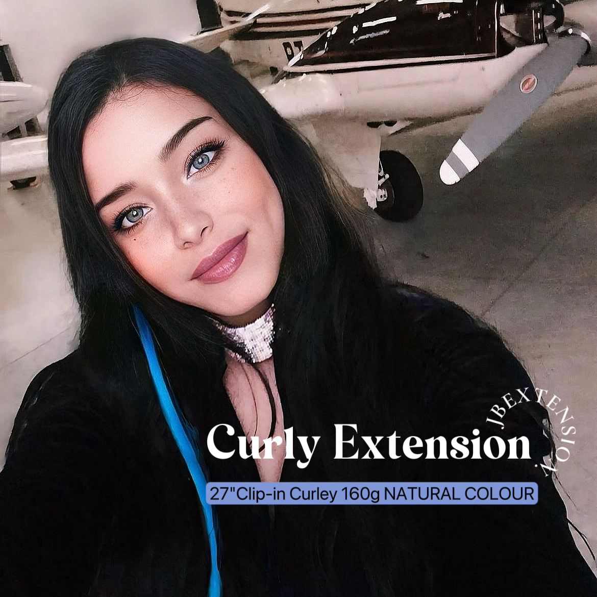 Get this look with 27" Hair Extensions Clip-in Curley 160g NATURAL COLOUR