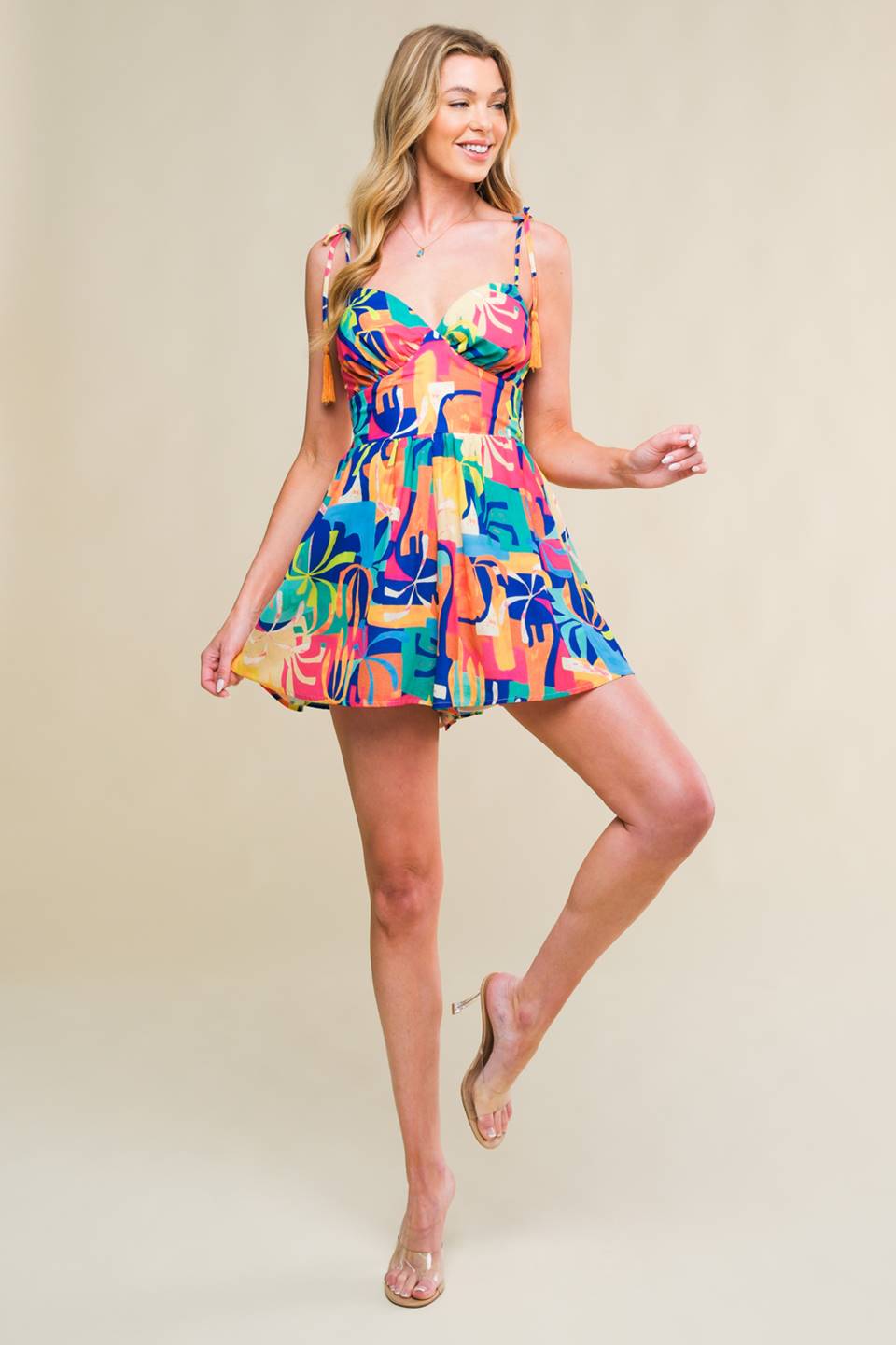 BE BLISSFULLY HAPPY WOVEN ROMPER - Concordia Style Boutique
