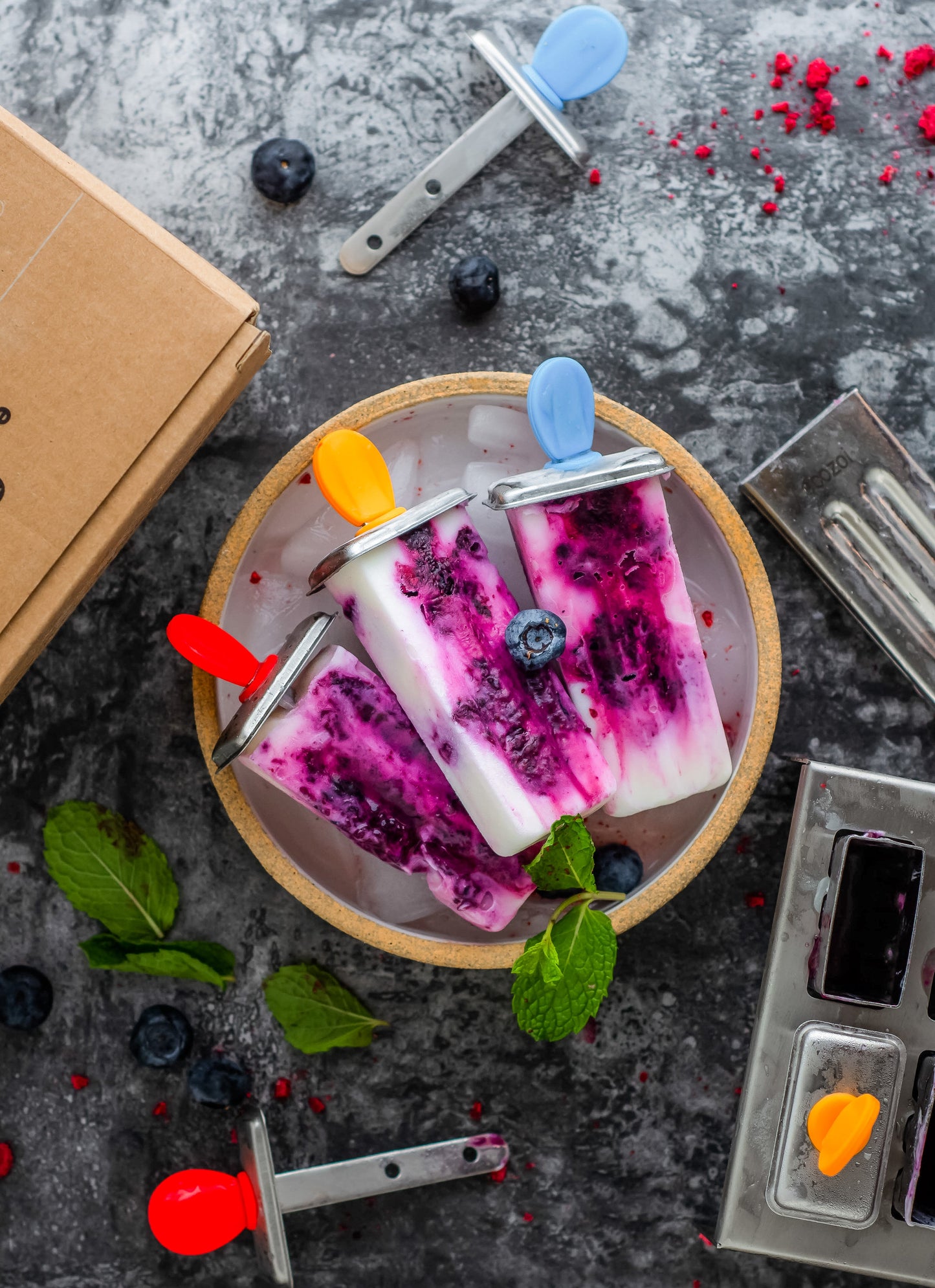 Stainless Steel Popsicle Molds, Mini Square with Stainless Steel Sticks - Concordia Style Boutique