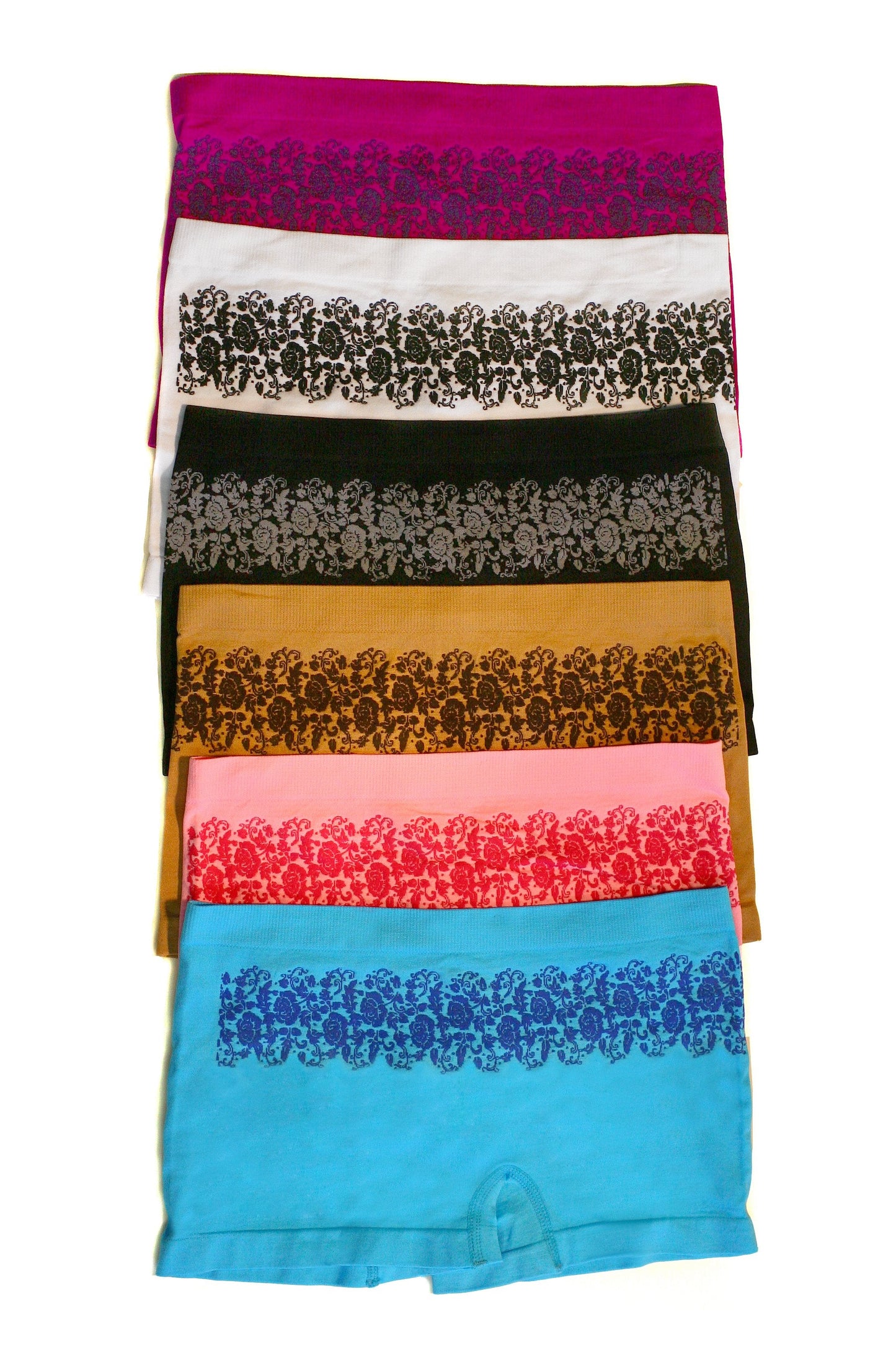 Sakkas Women's Seamless Stretch Boy Short Panties (6 Pack) - Concordia Style Boutique