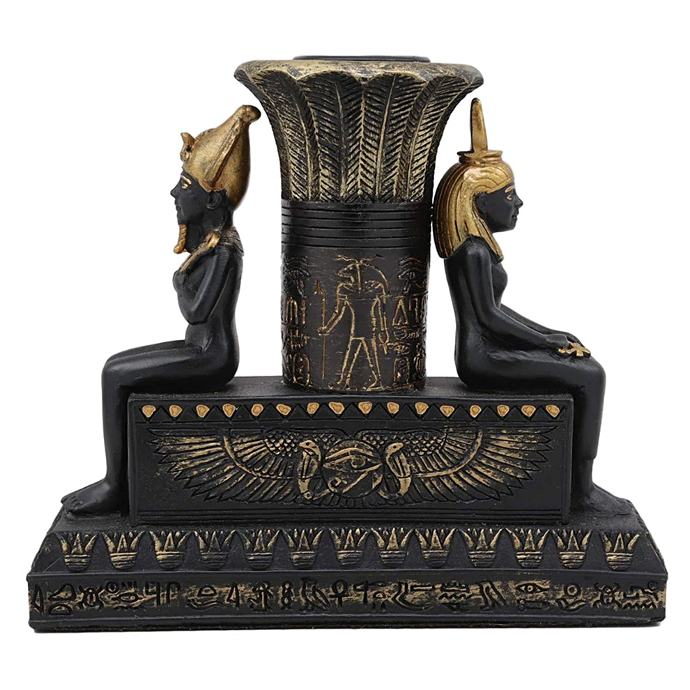 Isis and Osiris Pillar Candle Holder - Concordia Style Boutique