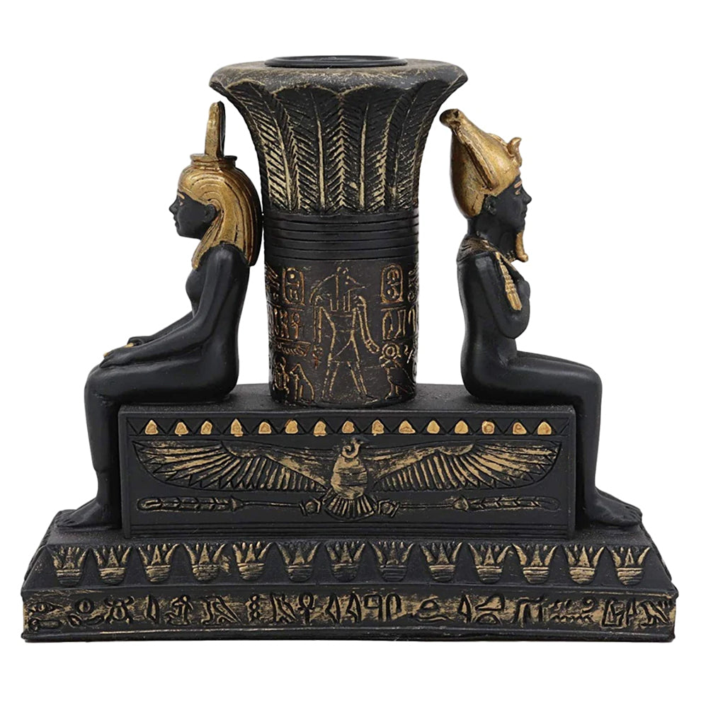 Isis and Osiris Pillar Candle Holder - Concordia Style Boutique