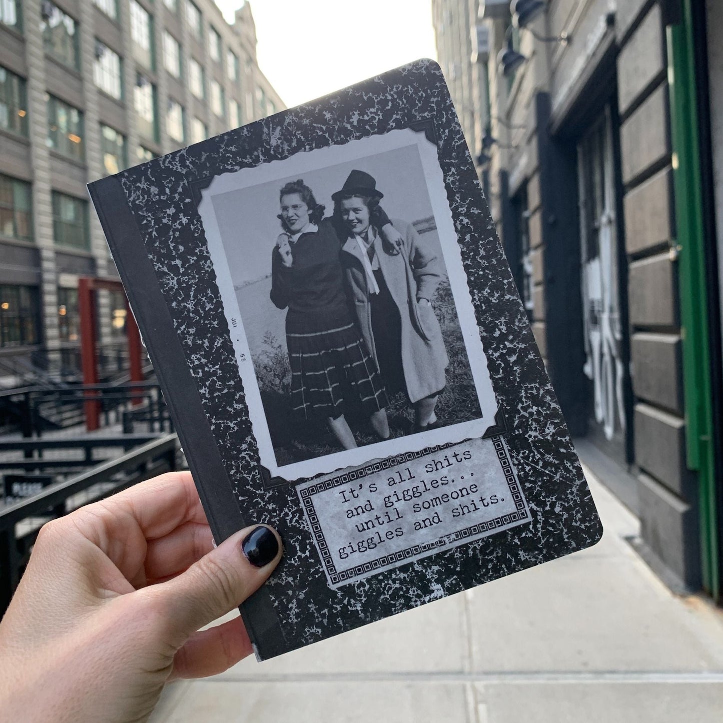 It's All Shits & Giggles Double-Sided Journal | 160 Lined Pages Vintage Notebook - Concordia Style Boutique