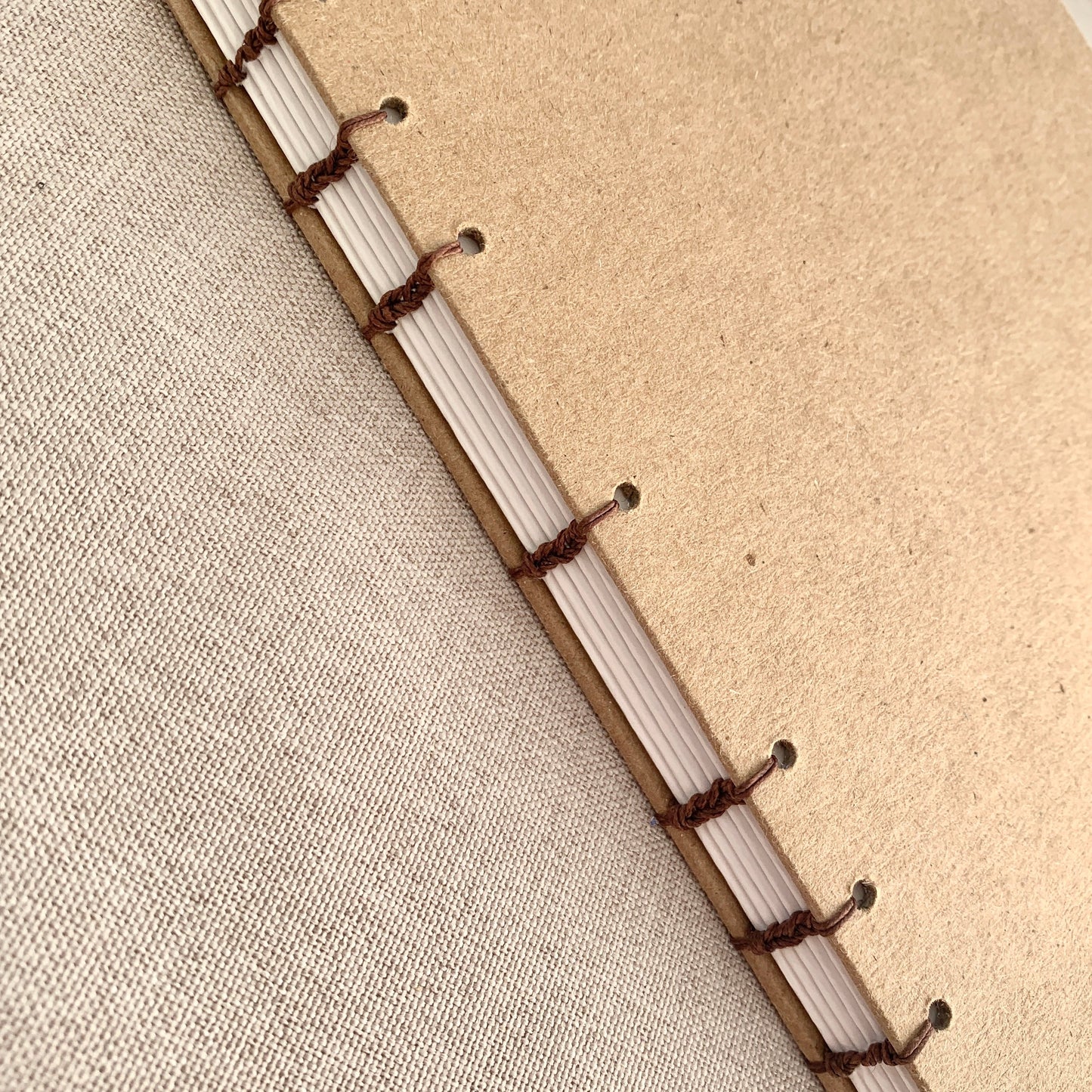 Kraft - A6 - Dot Grid - Coptic Bound - Fountain Pen Notebook - Handmade Journal