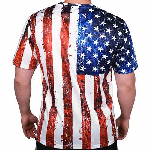 Men's American Flag Sublimated T-Shirt - Premium T Shirt from The Flag Shirt - Just $19.99! Shop now at Concordia Style Boutique