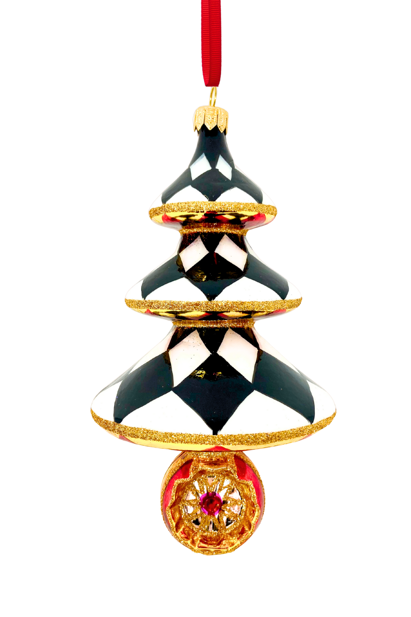 Jubilee Tree Reflector Glass Ornament