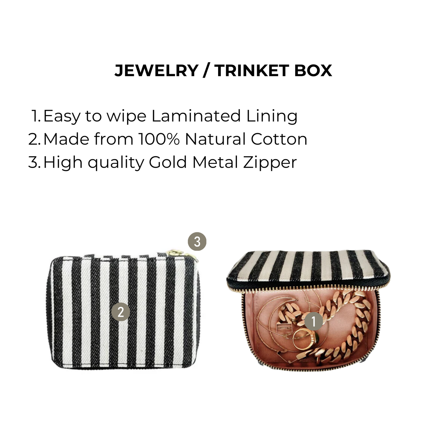 Jewelry/Trinket Box, Striped - Concordia Style Boutique