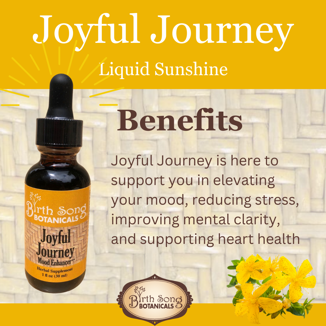 Joyful Journey Herbal Tincture: A Mood Support Supplement to Promote a Positive Out Look* with St. John's Wort, Hawthorn and Lemon Balm 1 oz. - Concordia Style Boutique