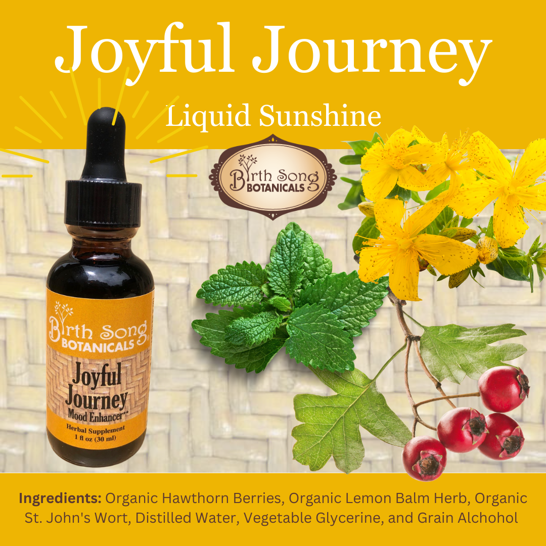 Joyful Journey Herbal Tincture: A Mood Support Supplement to Promote a Positive Out Look* with St. John's Wort, Hawthorn and Lemon Balm 1 oz. - Concordia Style Boutique