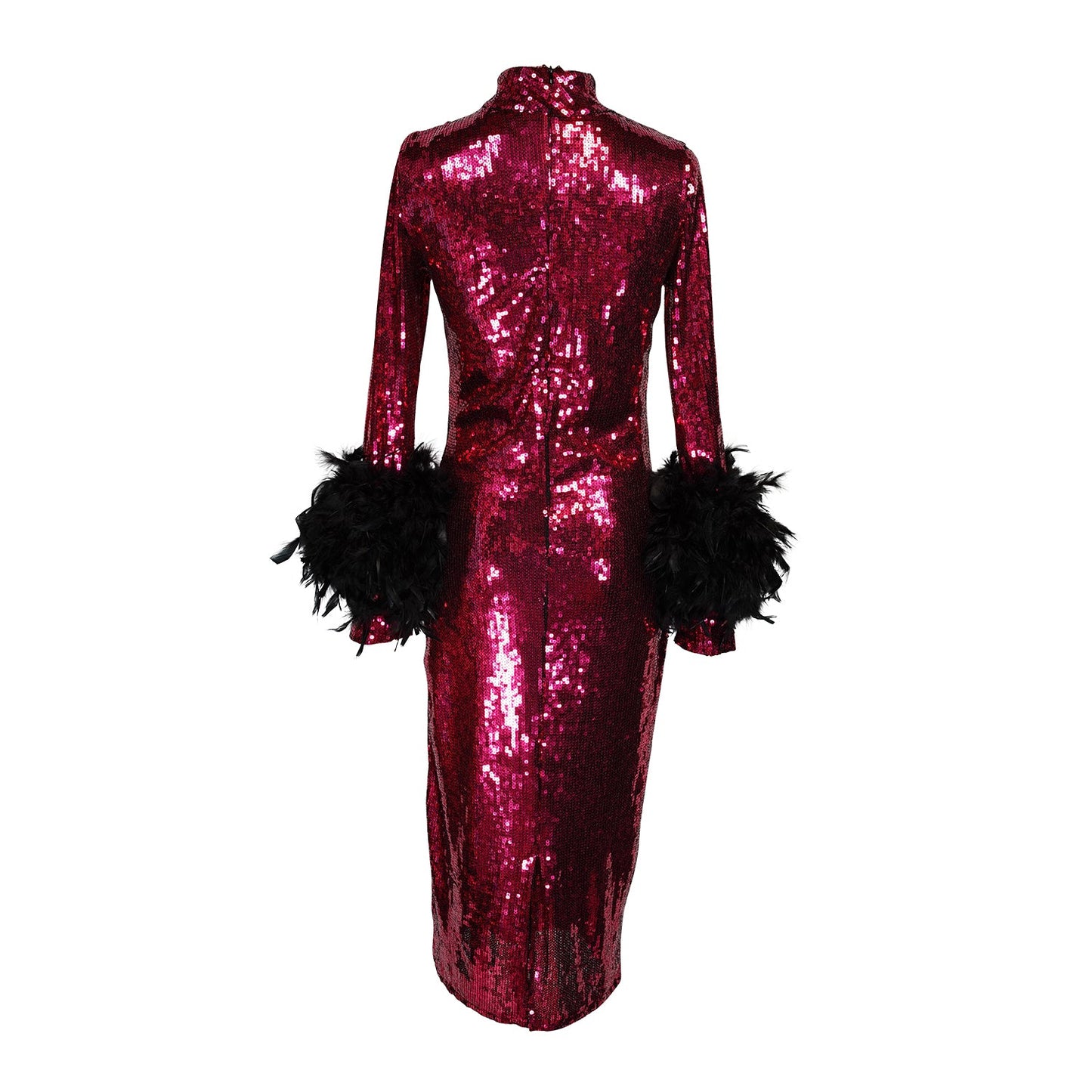 Julianne Dress in Black Cherry Sequin