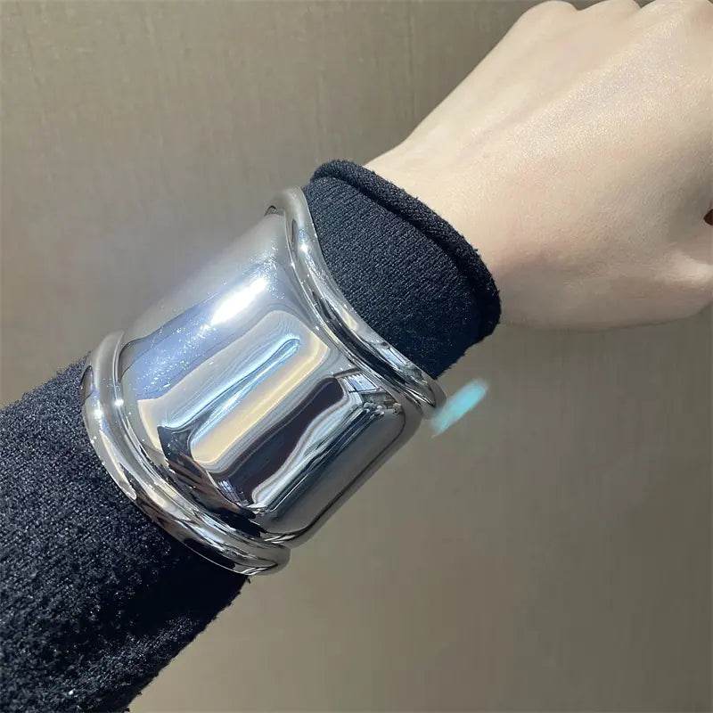 Asymmetrical Metal Wave Bracelet - Concordia Style Boutique