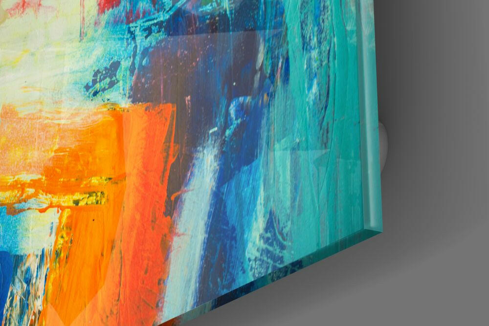 Abstract Glass Wall Art