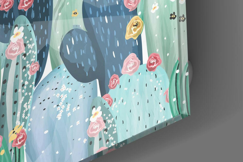 Cactus Glass Wall Art