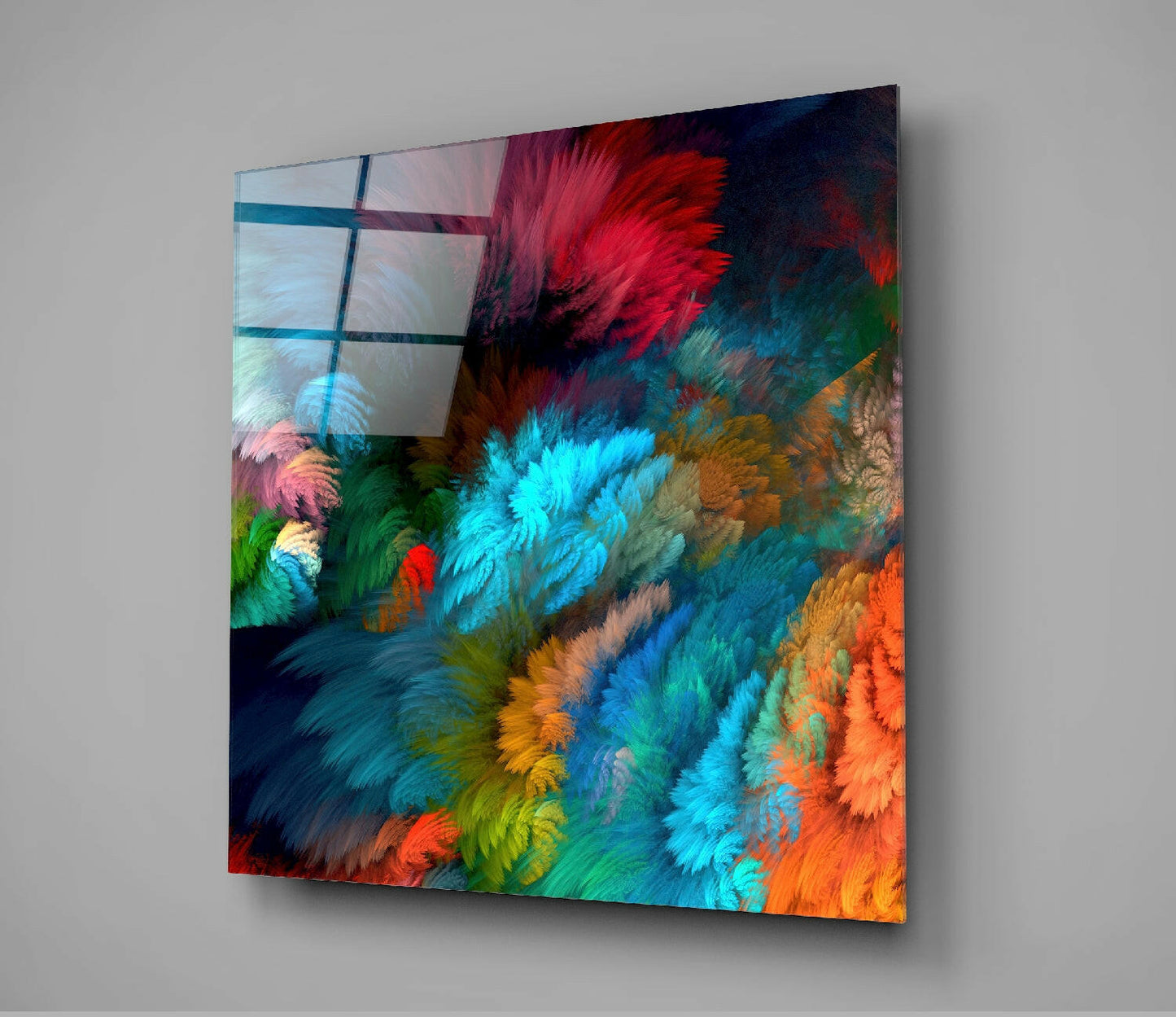 Color Explosion Glass Wall Art