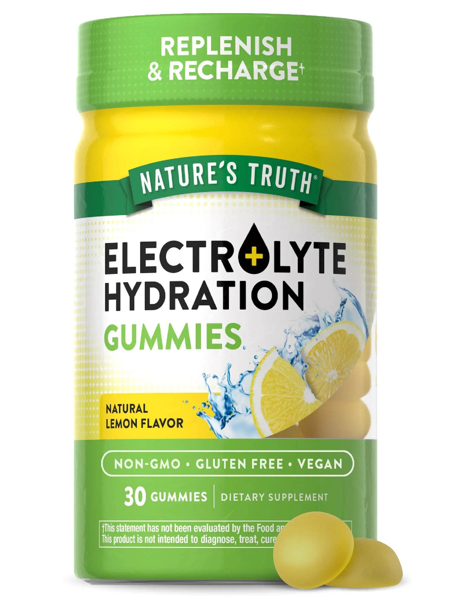 Nature's Truth Electrolyte Gummies for Hydration | 30 Count | Vegan Non-GMO & Gluten Free Supplement | Lemon Flavor - Concordia Style Boutique