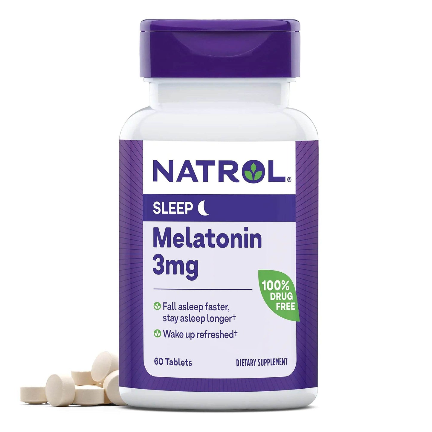 Natrol Melatonin - 3 mg - Dietary Supplement for Restful Sleep Sleep Supplements for Adults 60 - Melatonin Tablets - 60 Day Supply - Concordia Style Boutique