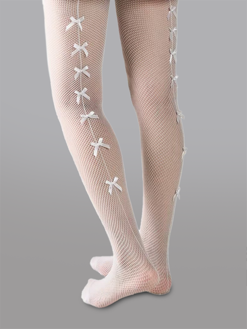 Bow Tie Fishnet Tights - Concordia Style Boutique