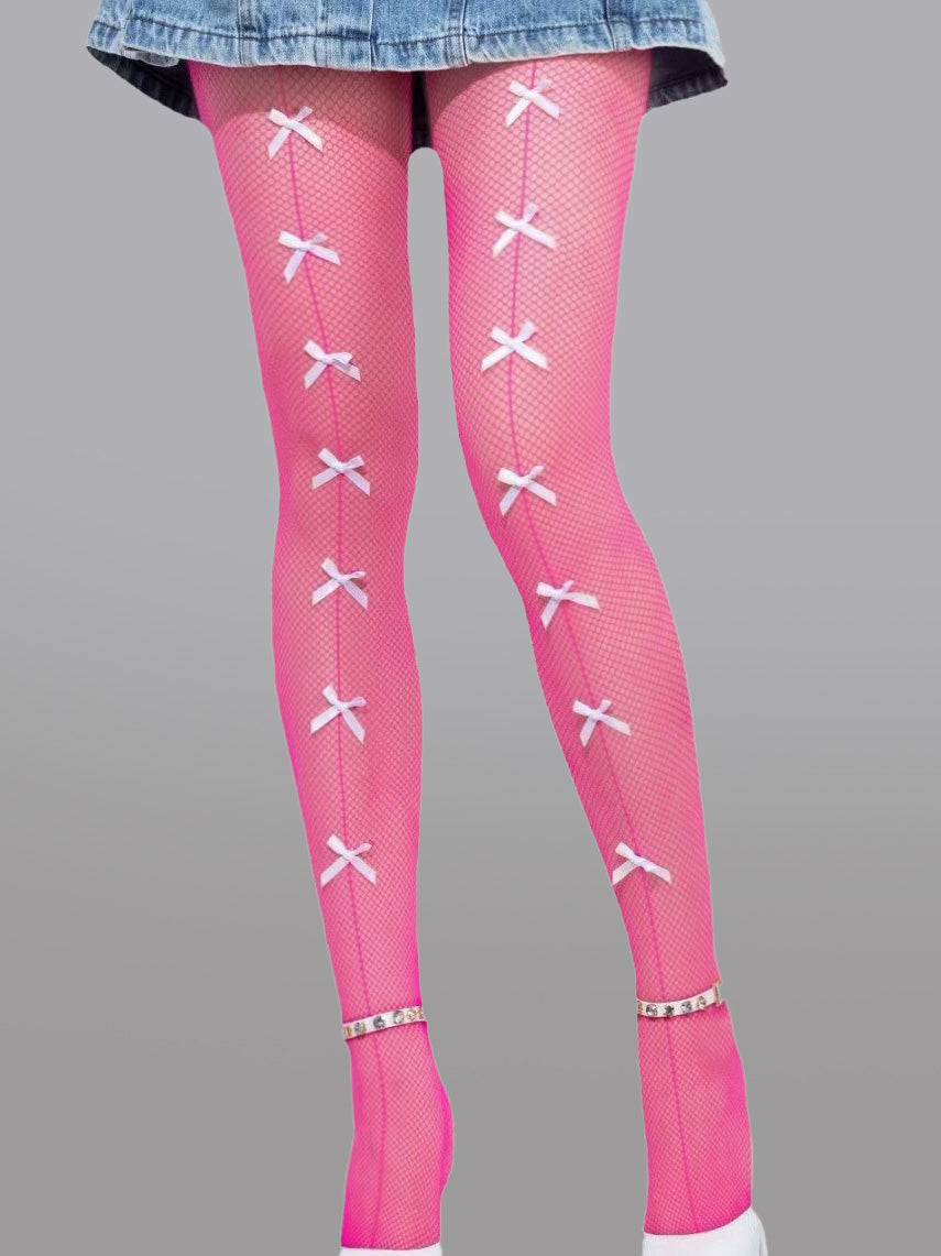 Bow Tie Fishnet Tights - Concordia Style Boutique