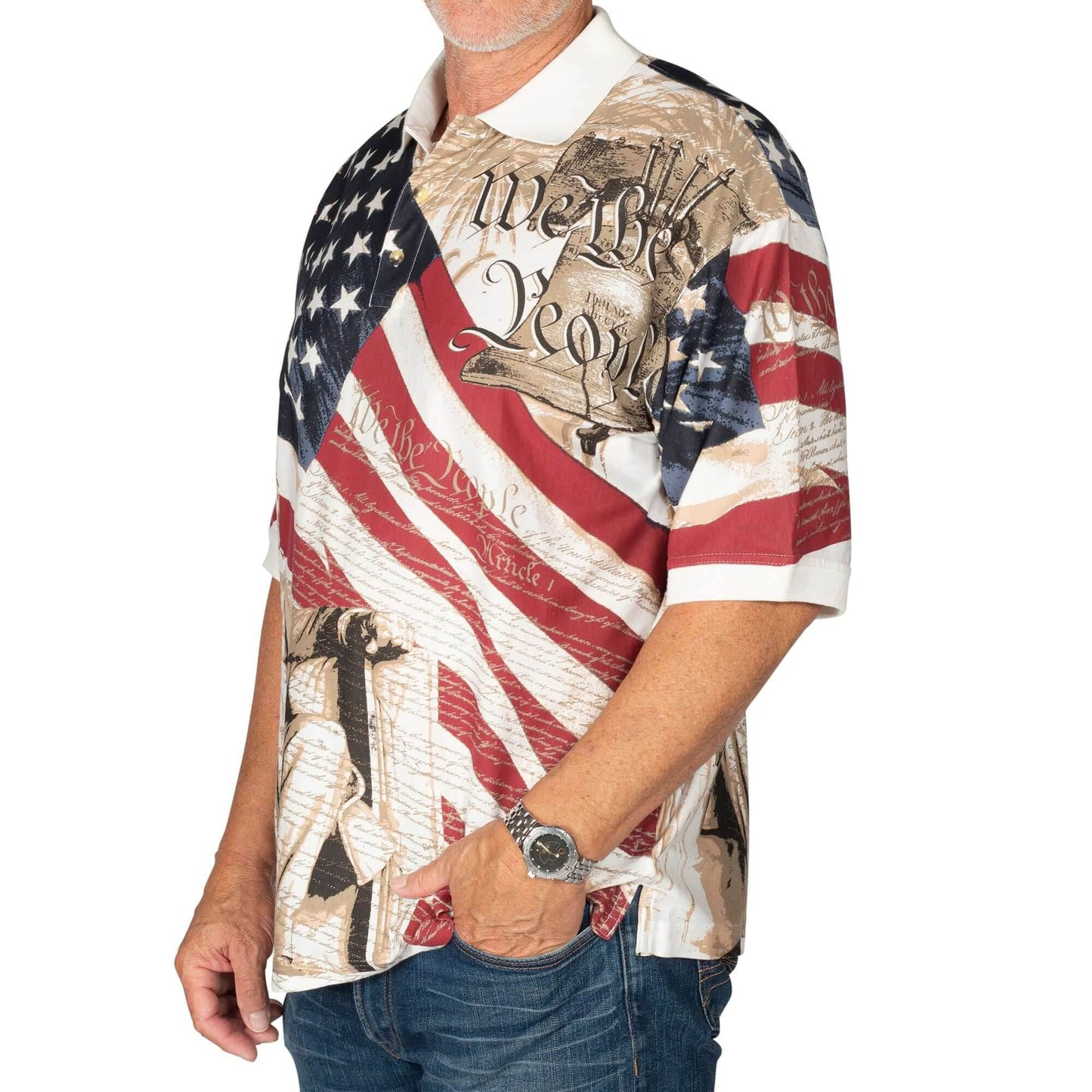 Men's Abraham Lincoln 100 % Cotton Polo Shirt - Concordia Style Boutique