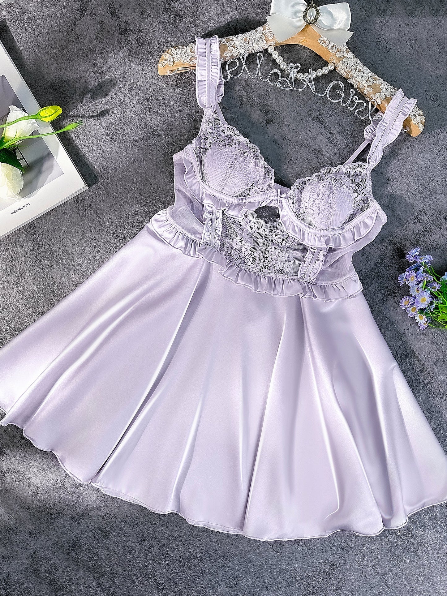 Purple Soft Satin Slip Dress - Concordia Style Boutique