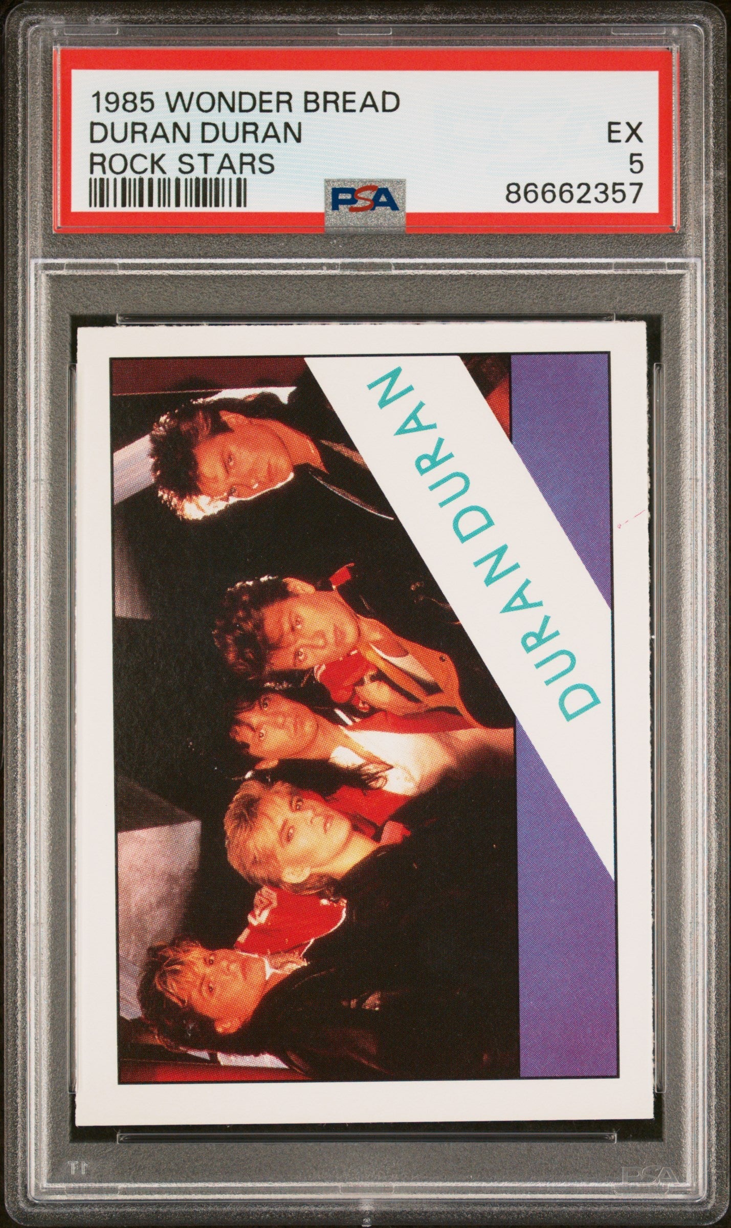 1985 WONDER BREAD ROCK STARS DURAN DURAN ROCK STARS # - PSA 5