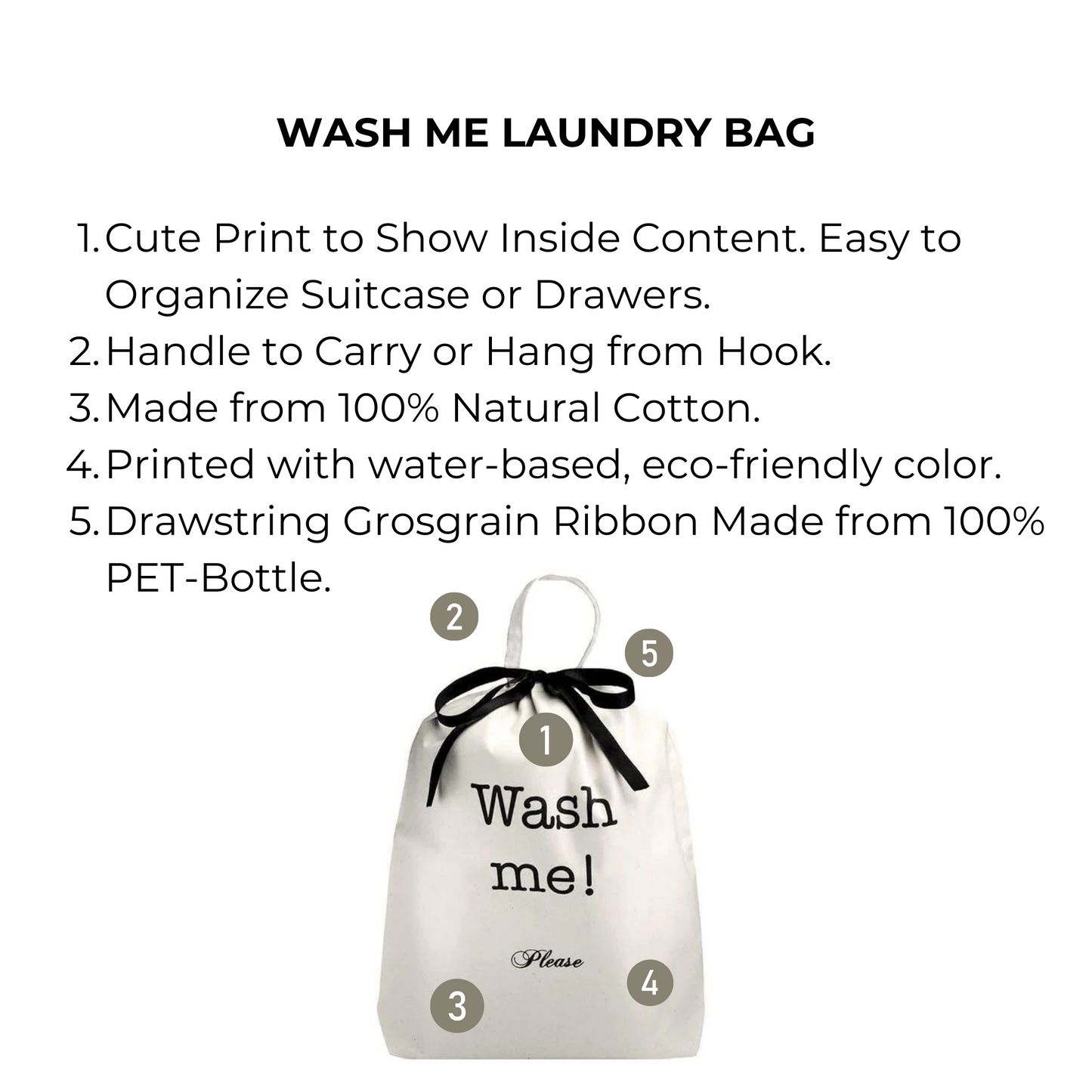 Wash Me, Laundry Bag, Cream - Concordia Style Boutique