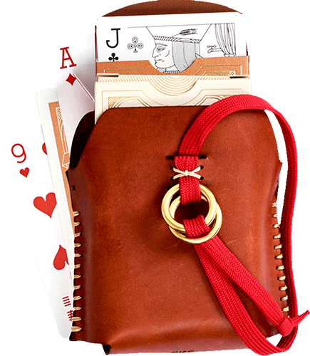 "Handstitched" Card Cases