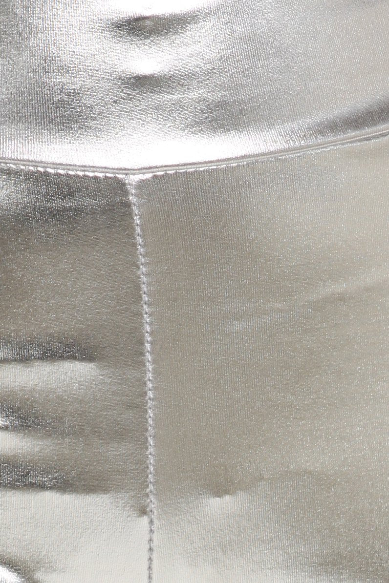 Sakkas Shiny Liquid Metallic High Waist Stretch Leggings - Made in USA - Concordia Style Boutique