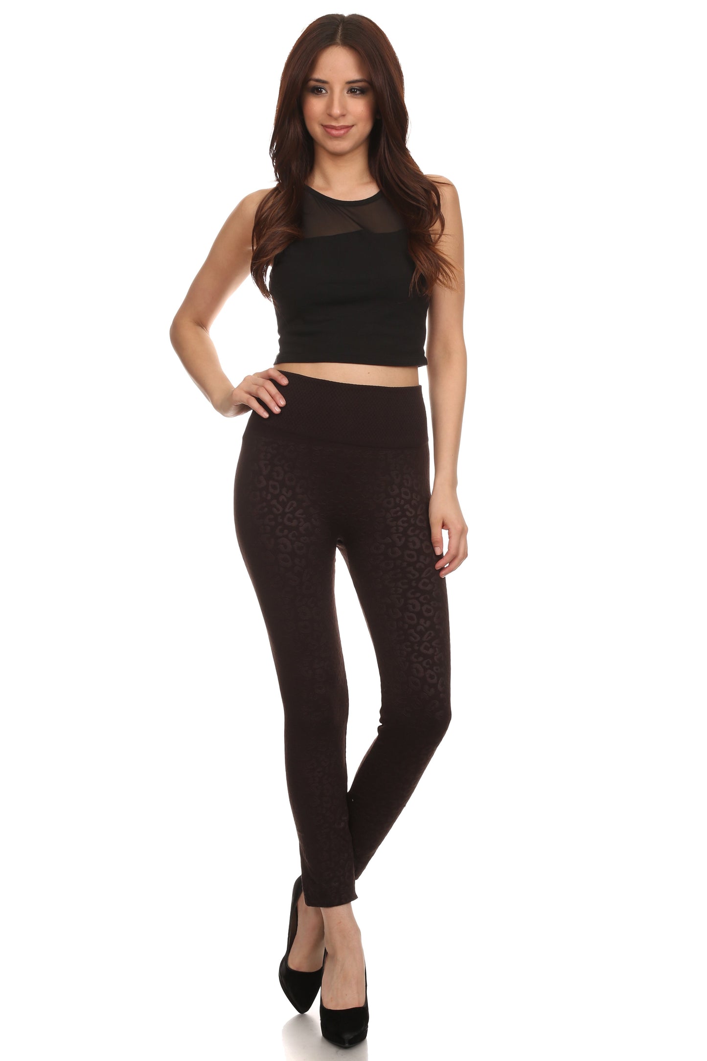 Sakkas Women's Patterned Soft Fleece Lined High Waist Leggings - Concordia Style Boutique
