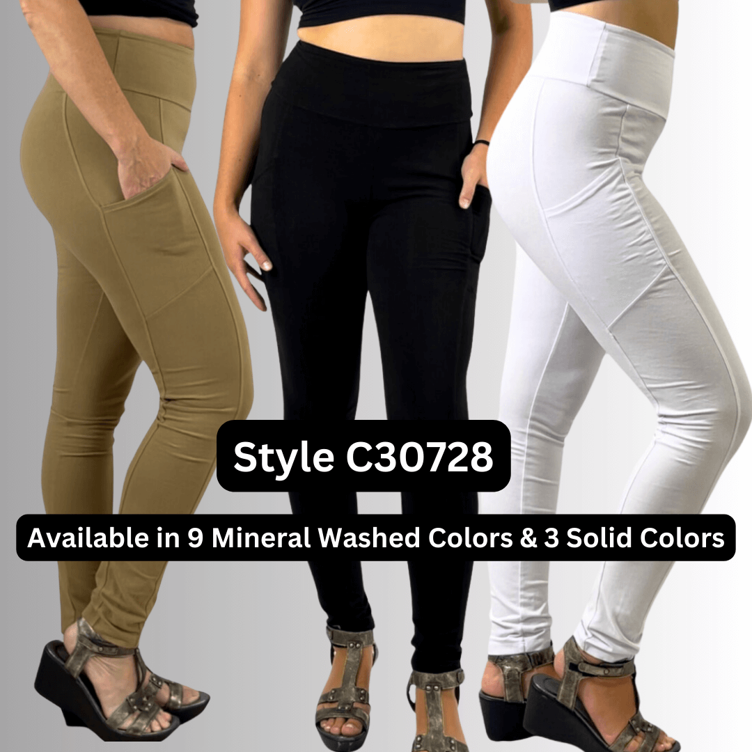 A Perfect Fit Solid Pocket Leggings Made in USA - Concordia Style Boutique