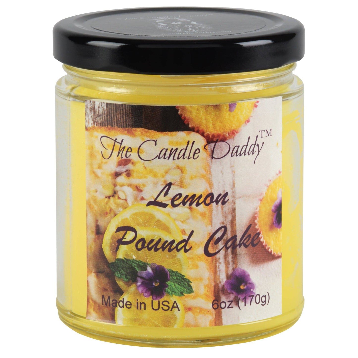 Lemon Pound Cake - Sweet Lemon Scented 6oz Jar Candle - The Candle Daddy -