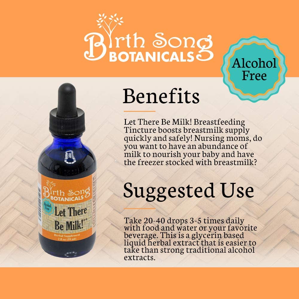 Let There Be Milk! 4 oz Alcohol Free Herbal Breastfeeding and Lactation Liquid Supplement, Breastmilk Supply Booster* - Concordia Style Boutique