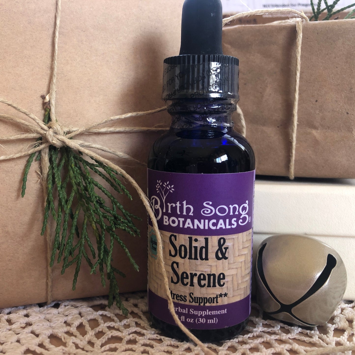 Solid & Serene Herbal Tincture For Natural Stress Support* with Passionflower 1 oz. - Concordia Style Boutique