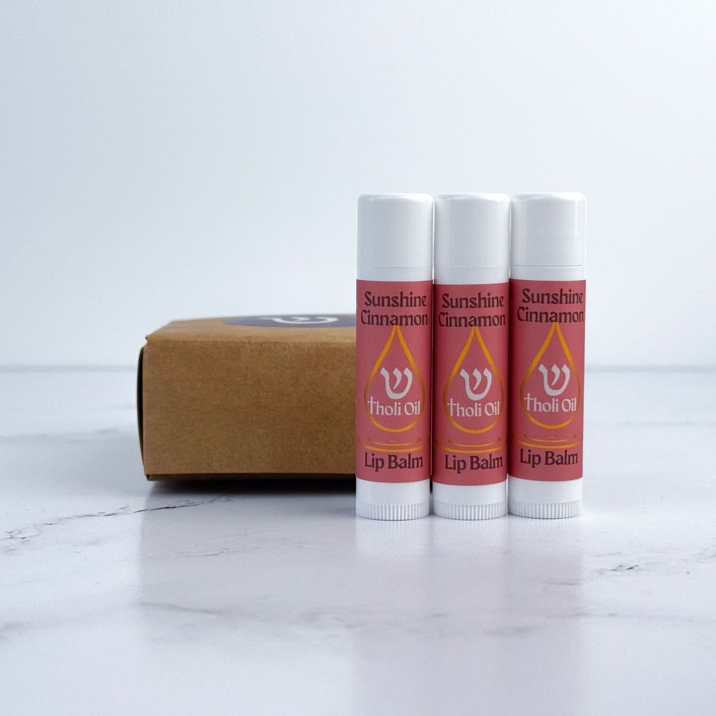 Tholi Oil Lip Balm - Sunshine Cinnamon Flavor, All Natural with Essential Oils