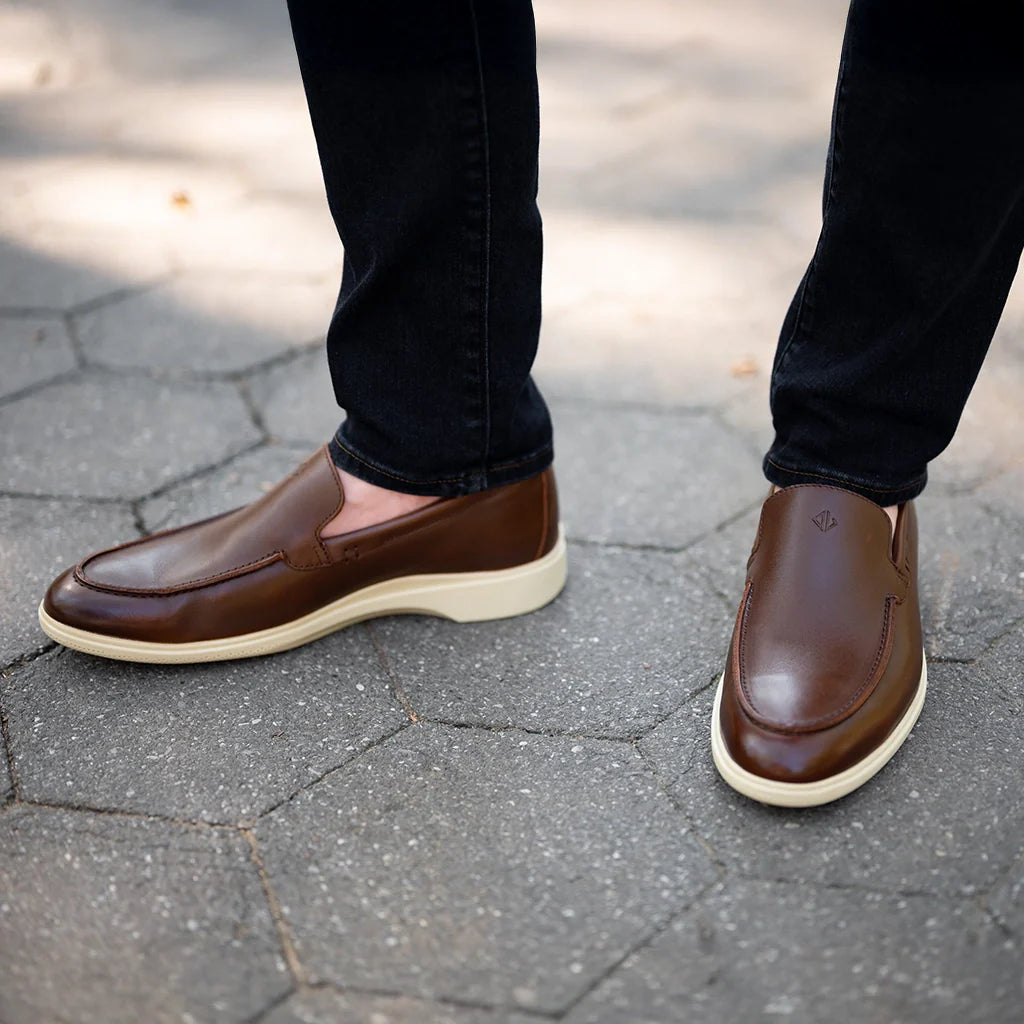 The Loafer (Chestnut & Cream) - Concordia Style Boutique