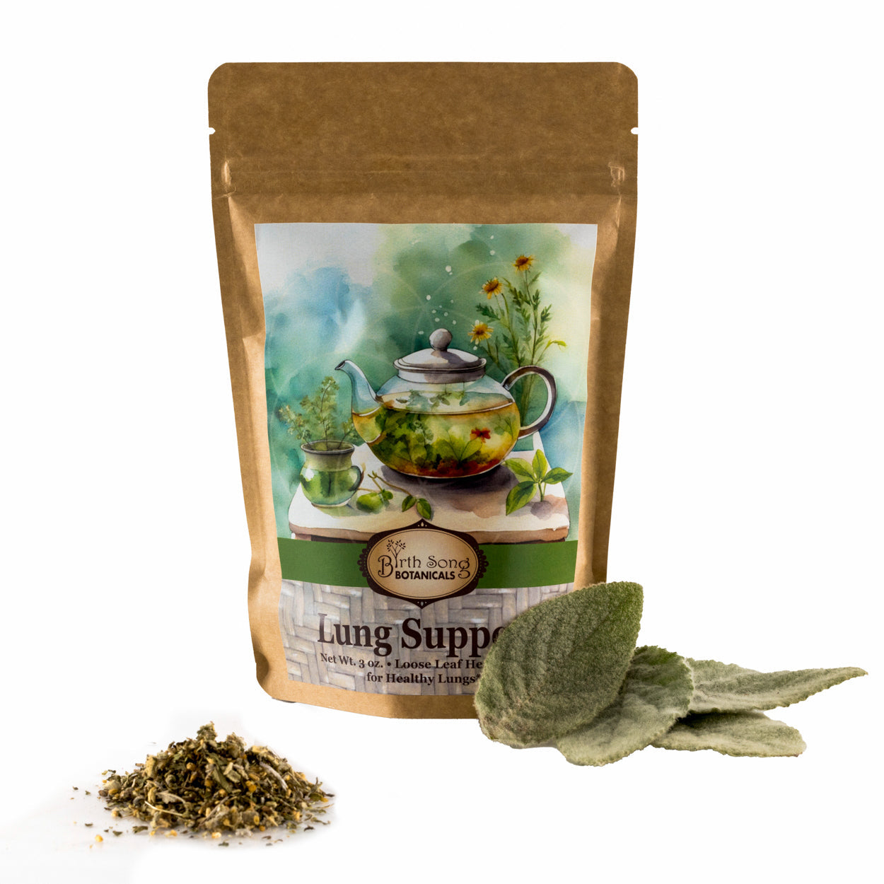 Lung Support Herbal Tea for Bronchial Wellness, Respiratory and Immune Support for Clear Breathing* 3 oz. - Concordia Style Boutique