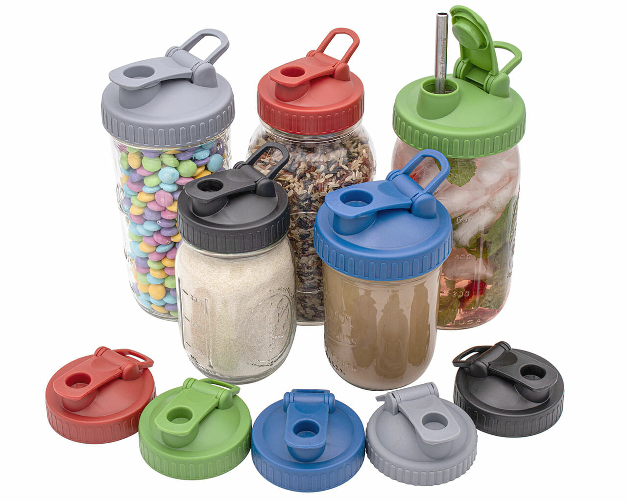 Pour & Store Shaker Lid with Carry Loop for Mason Jars - Concordia Style Boutique