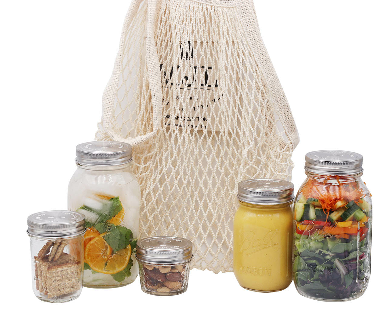 Organic Cotton String Tote Bag with Pocket - Concordia Style Boutique